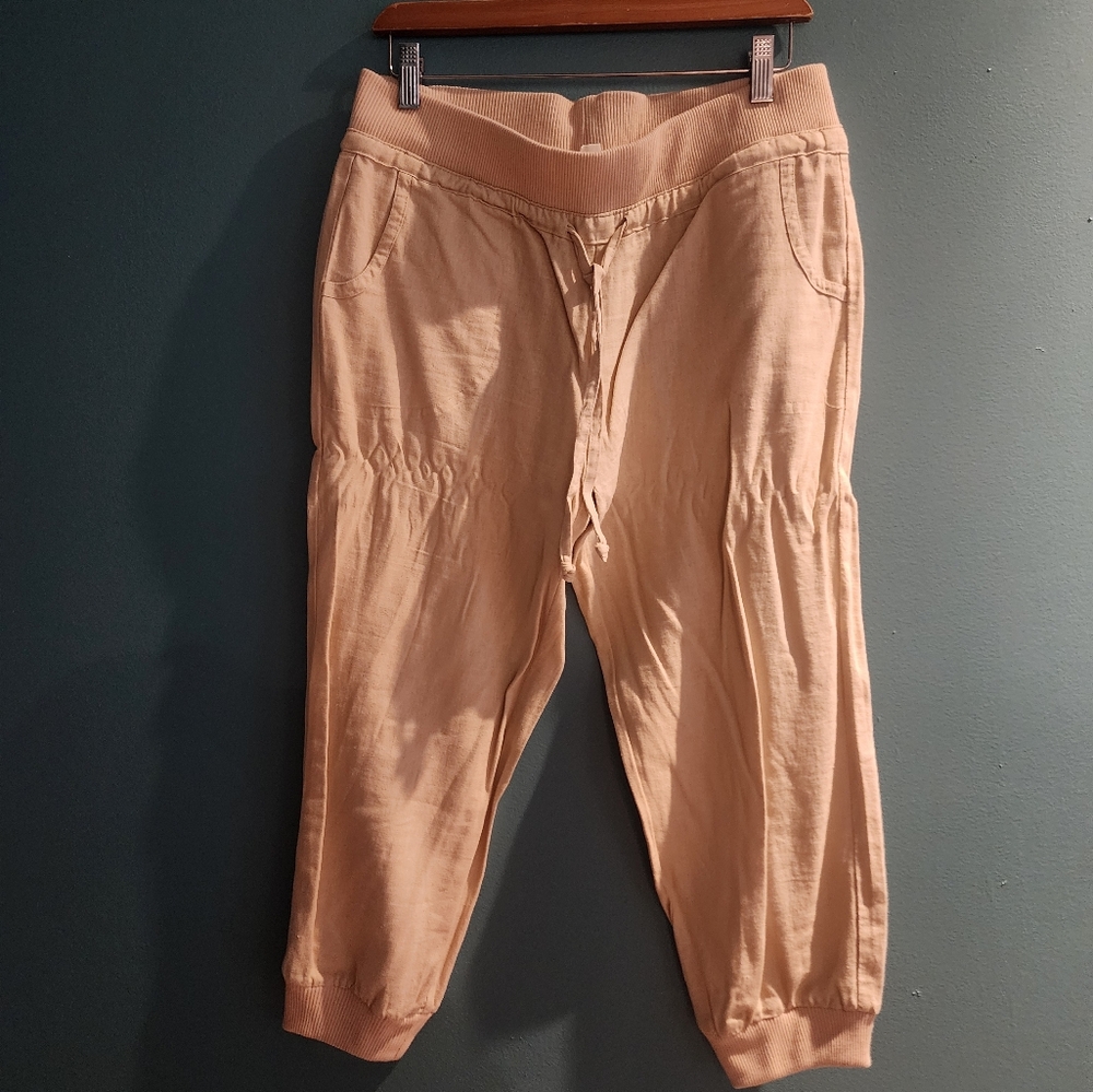 Linen cropped pants